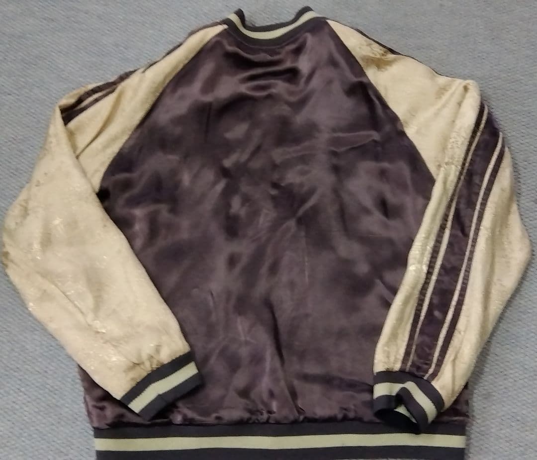 花旅楽団 スプリクト リバーシブルスカジャン 月見狐柄 レーヨン製sizeL