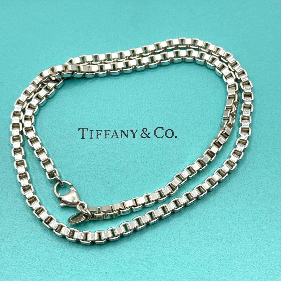 美品 ティファニー ネックレス ベネチアン シルバー 925 二重ブレスレット