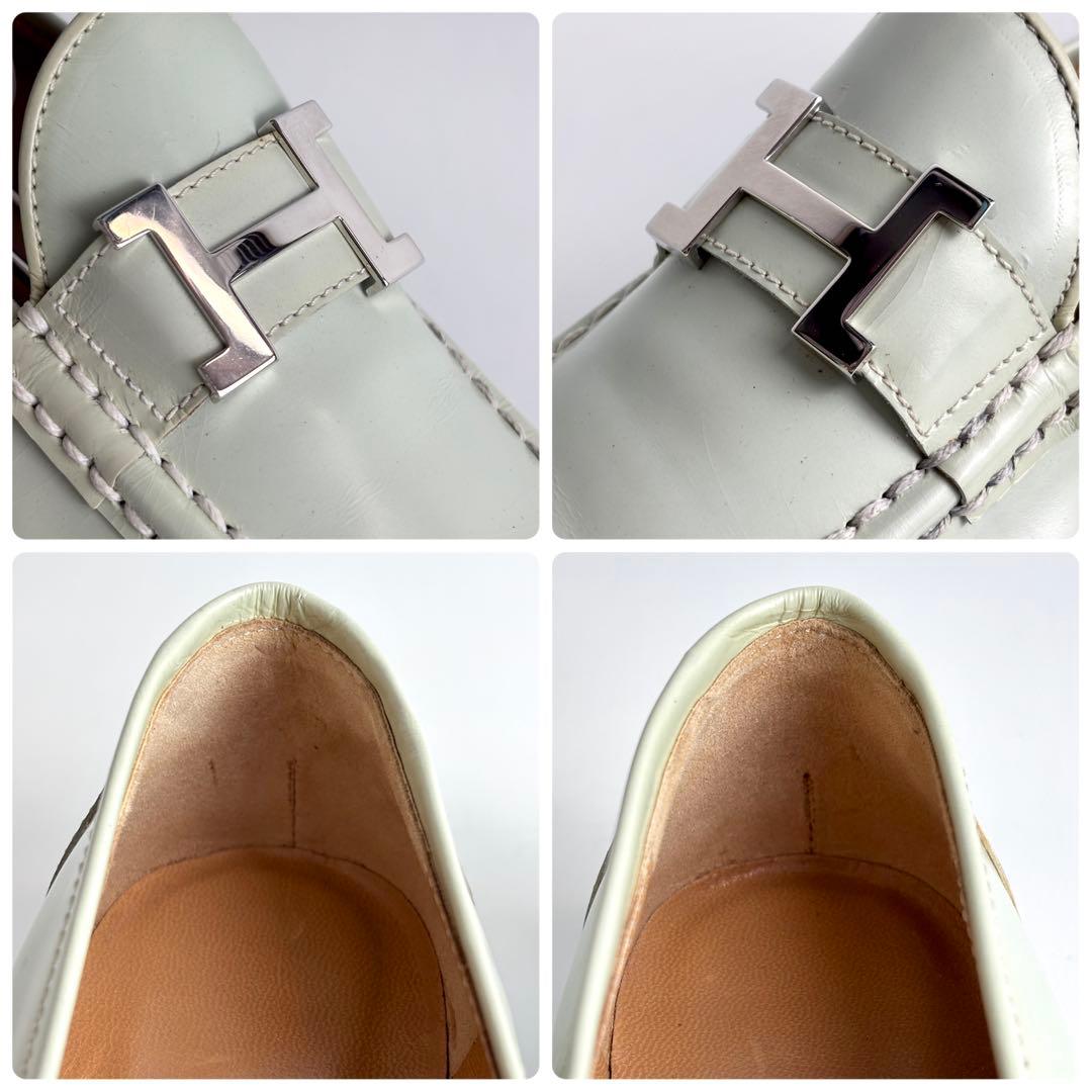 HERMES エルメス コンスタンス ローファー ライトグリーン 37 23.5