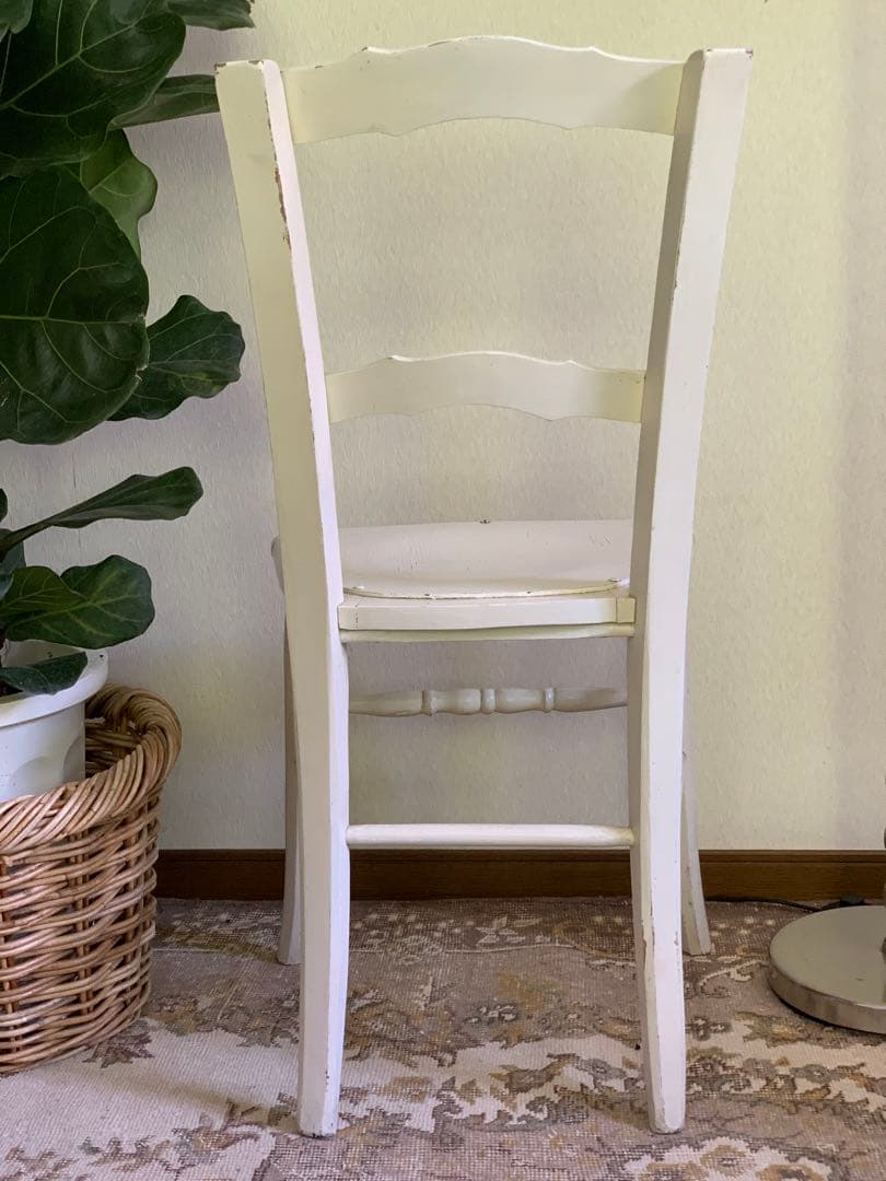 フランスアンティーク チェア ホワイトペイント フレンチペイント