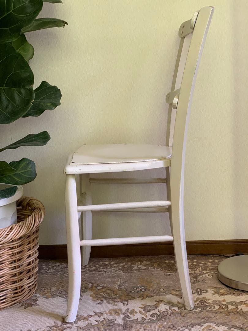 フランスアンティーク チェア ホワイトペイント フレンチペイント