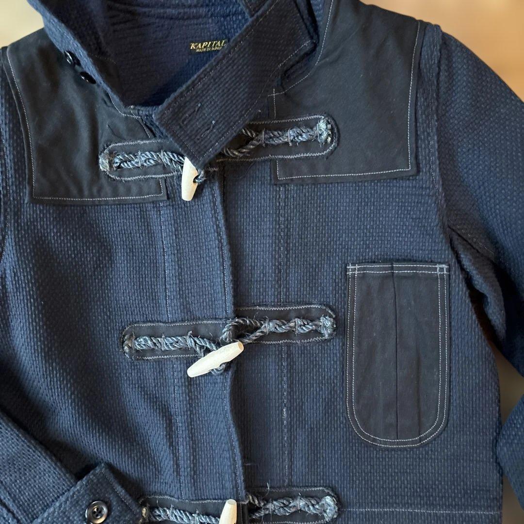 KAPITAL ダッフルコート フード付き デニム