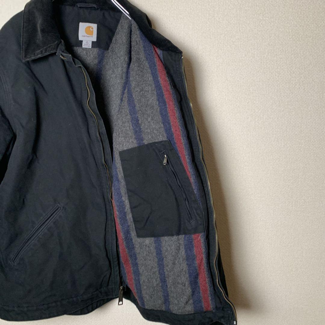 カーハート デトロイトジャケット ブラックL 【大人気】