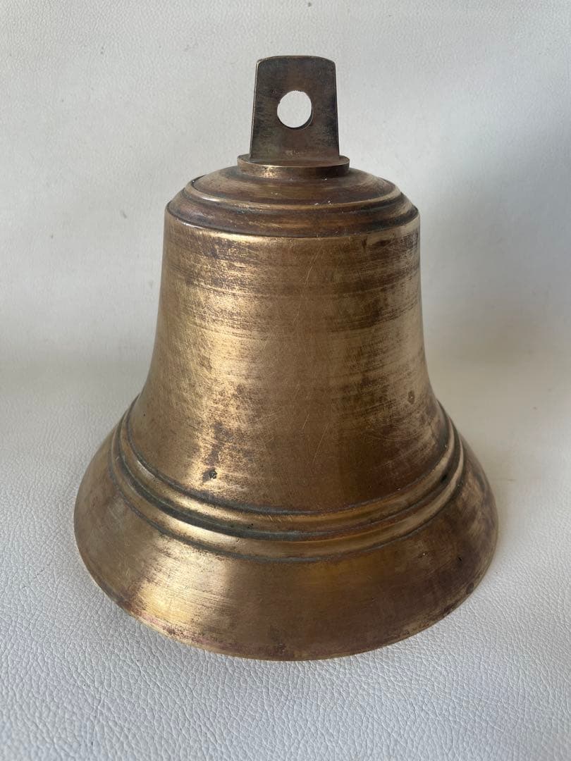 真鍮製 マリンベル 鐘 釣鐘 半鐘 大型サイズ 直径 20㎝ 中古品