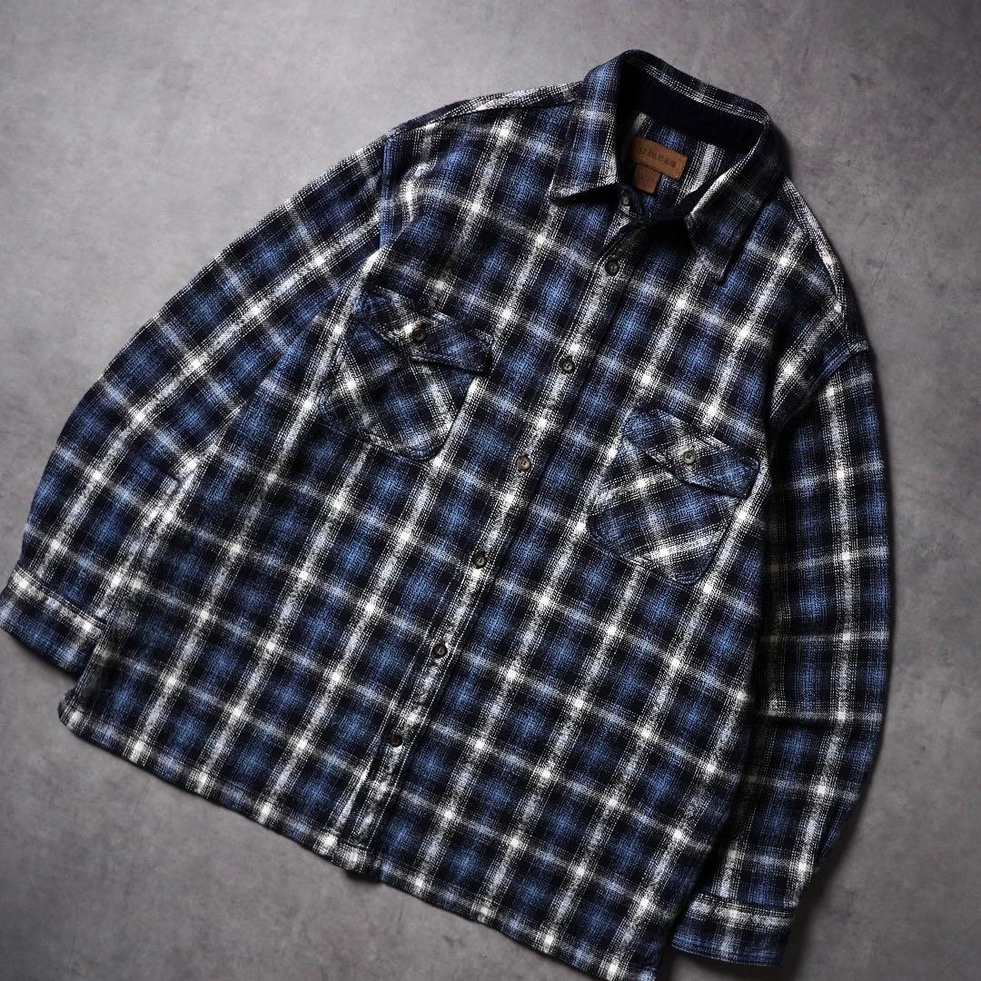 90s~ ST. JOHN'S BAY オンブレチェックシャツ ヘビーネルシャツ