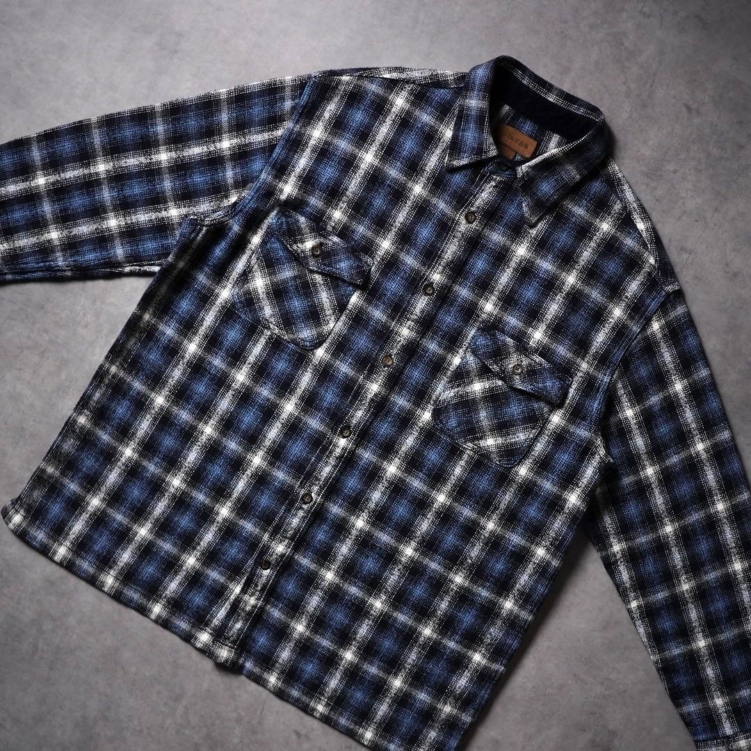 90s~ ST. JOHN'S BAY オンブレチェックシャツ ヘビーネルシャツ