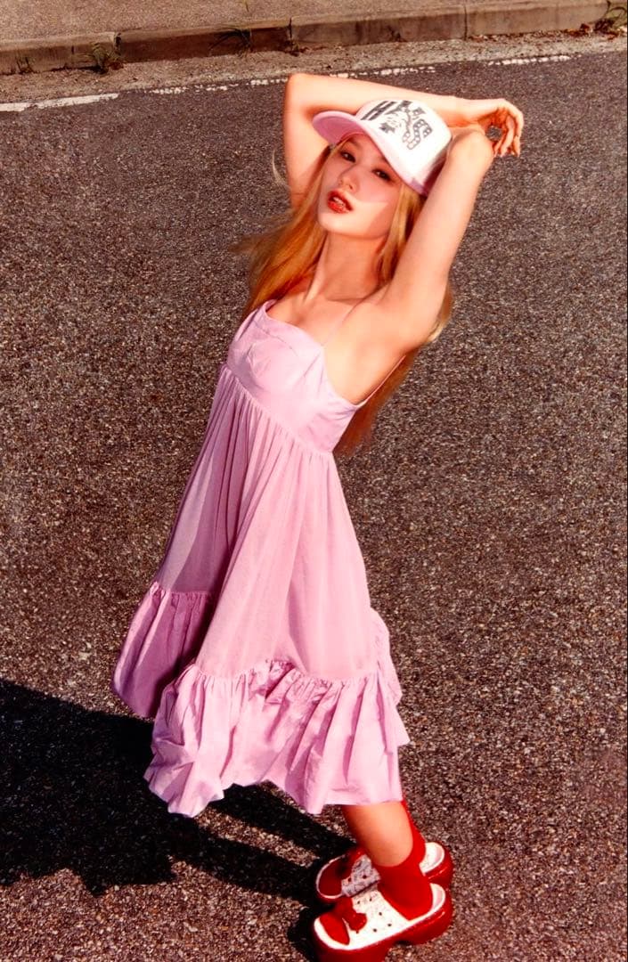 新品 大人気！HYS メッシュキャップ【SEE NO EVIL スタッズ】ピンク