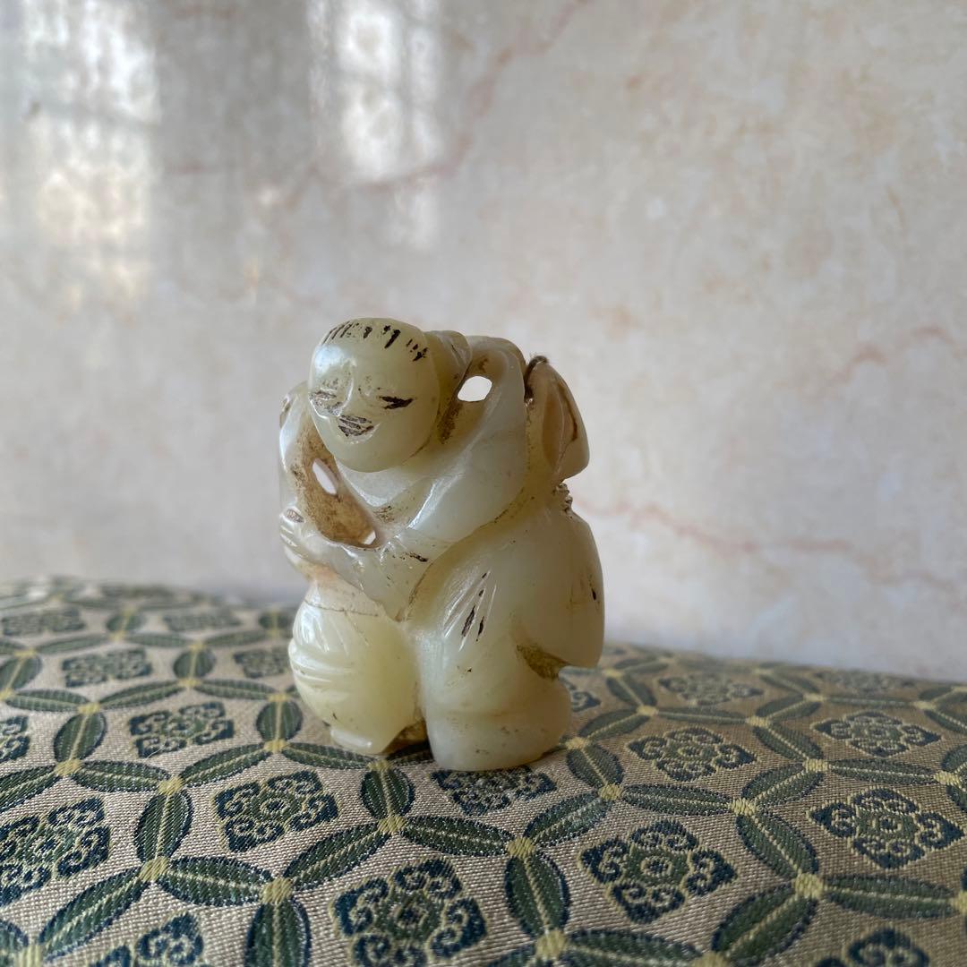 古玉　砡　アンティーク　人物　古玩　古美術　古砡　中国　China