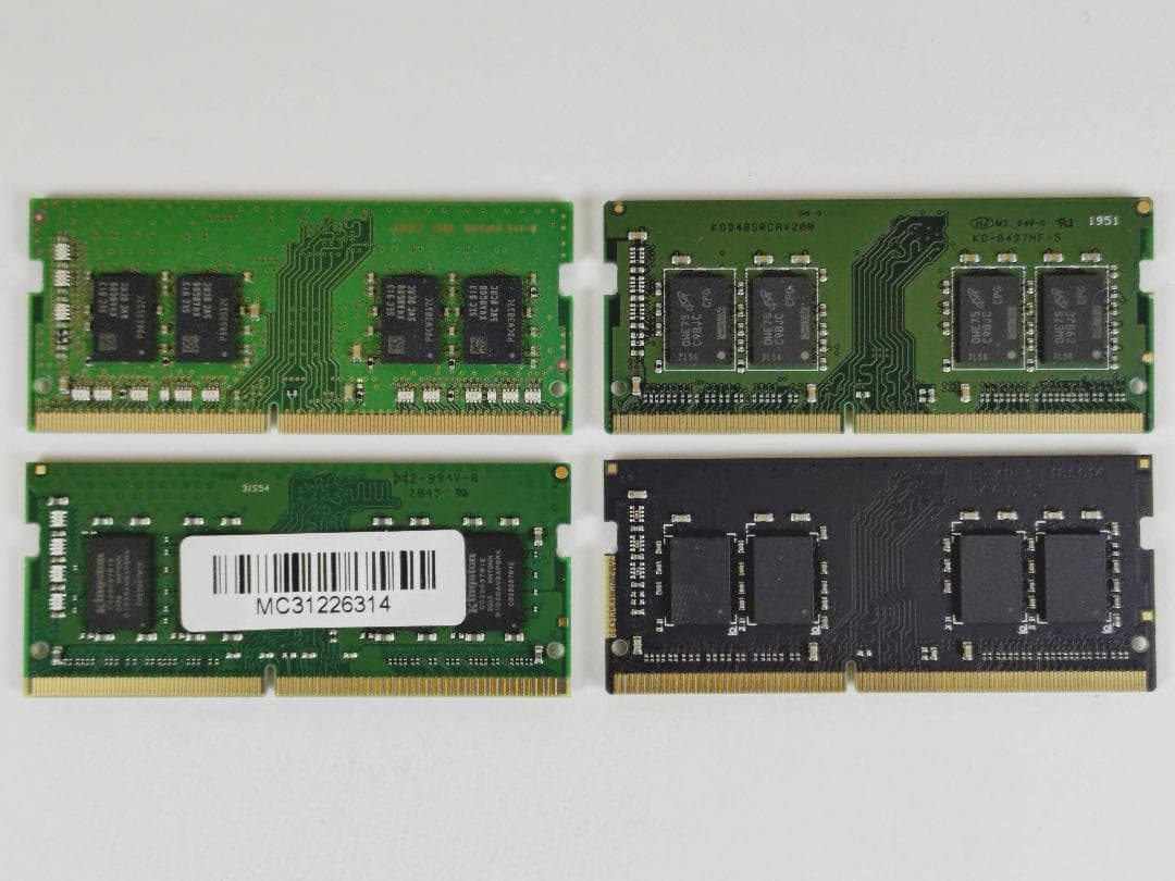 ノート用メモリDDR4いろいろ8GB×4枚セット