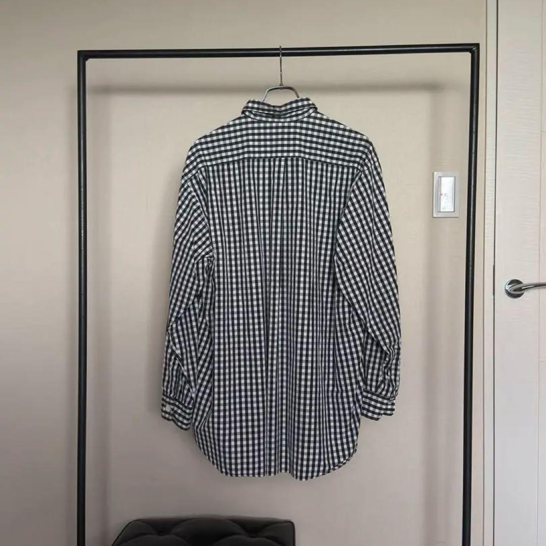 90s コムデギャルソンオム 白黒 ギンガムチェック シャツ 田中オム