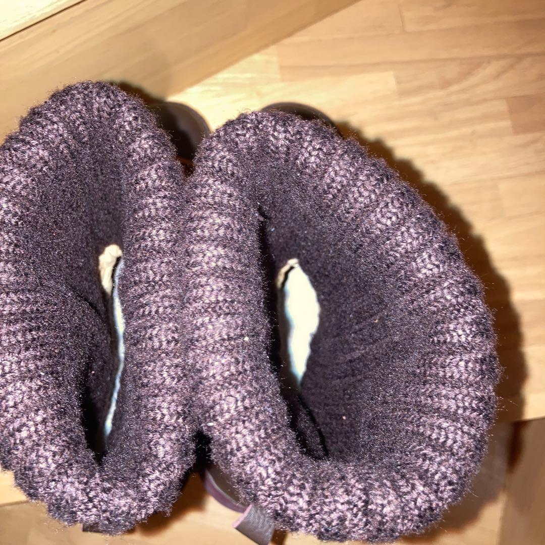 未使用エスタシオン本革ニットショートブーツ F3019♡ボーダーデザイン LL