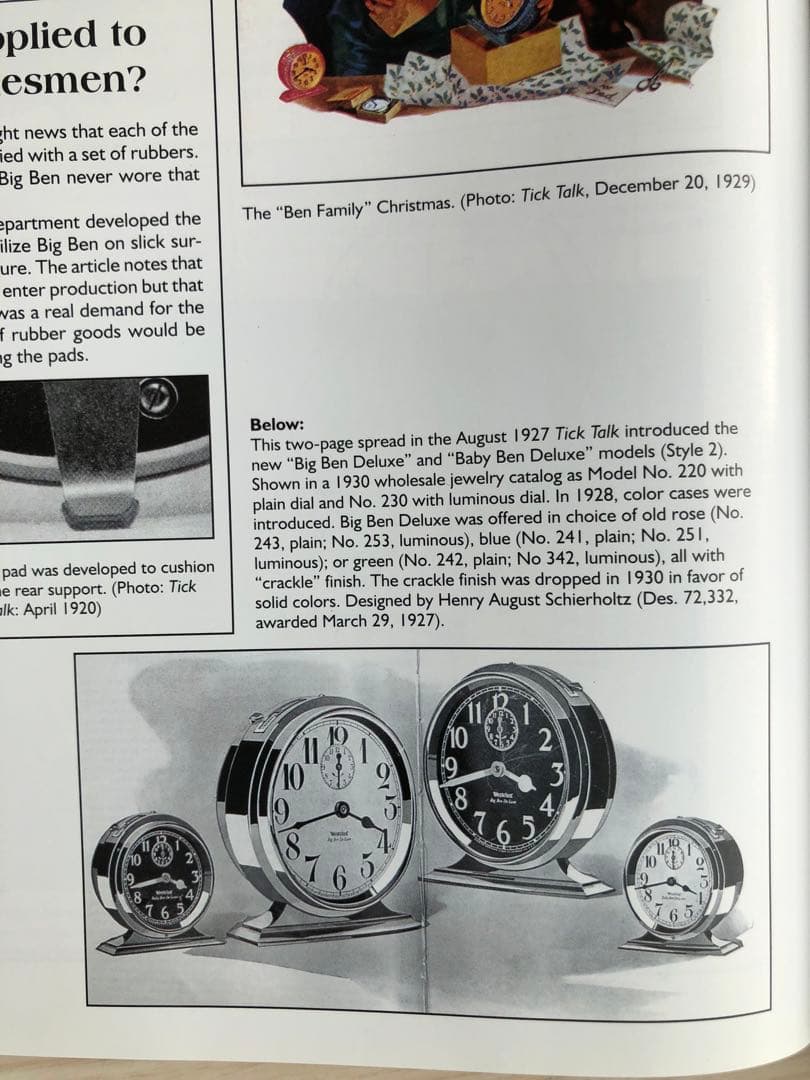 Westclox Big Ben Style 2 白　1927年~目覚まし時計