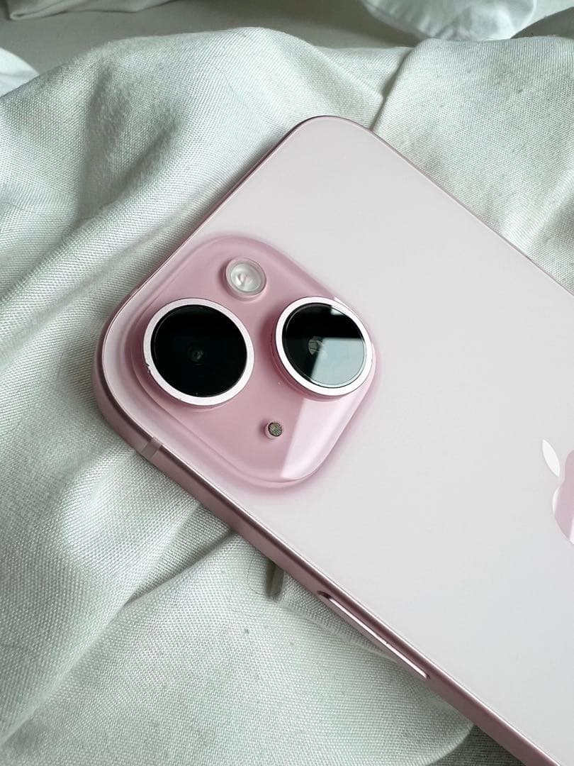 【美品】 iPhone15 ピンク 128GB simフリー 保護フィルム付き