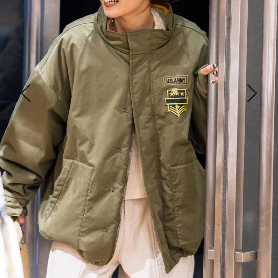 ニコアンド 裏フリースミリタリージャケット