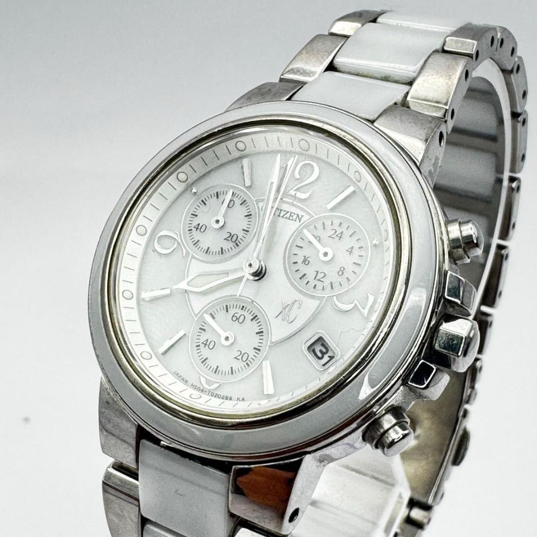 シチズン クロスシー xc エコドライブ ホワイト シェル 白蝶貝