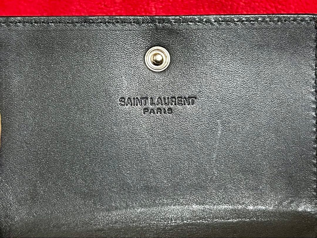 サンローランパリ クロコ 名刺入れ カードケース