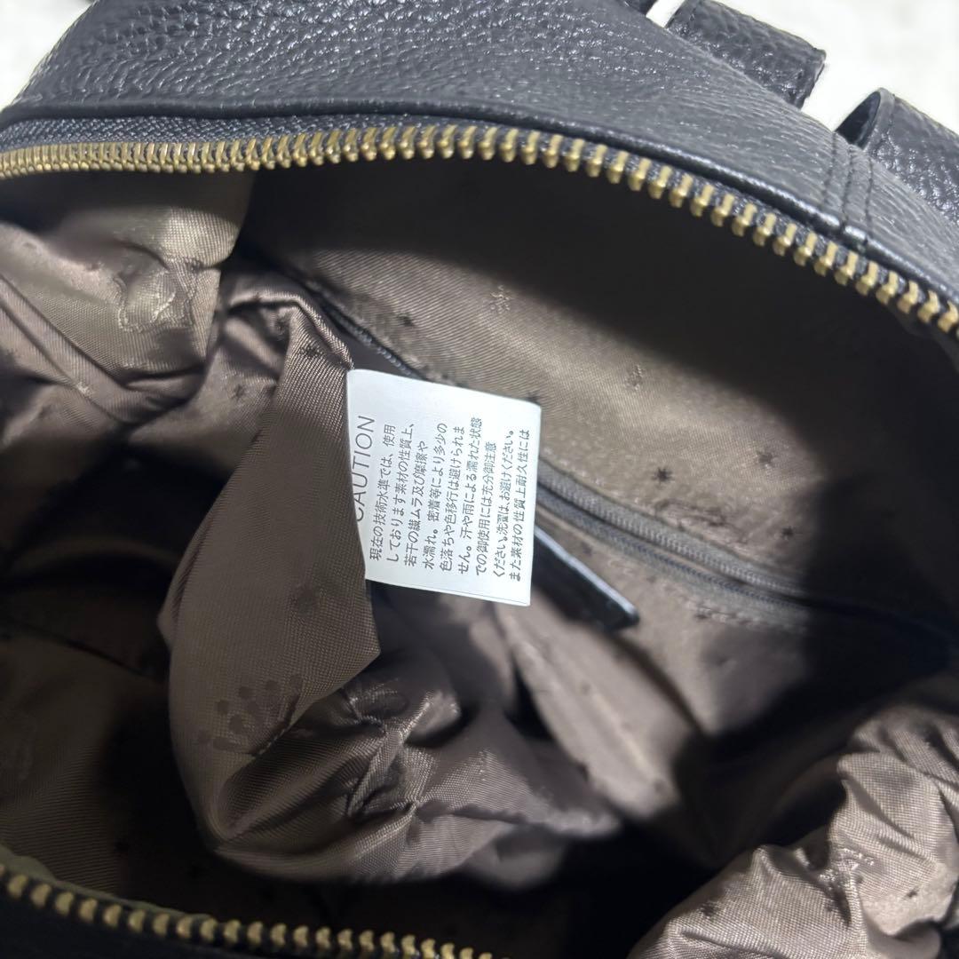 極美品⭐️Dakota シボ革　リュック ブラック レザー パッチ