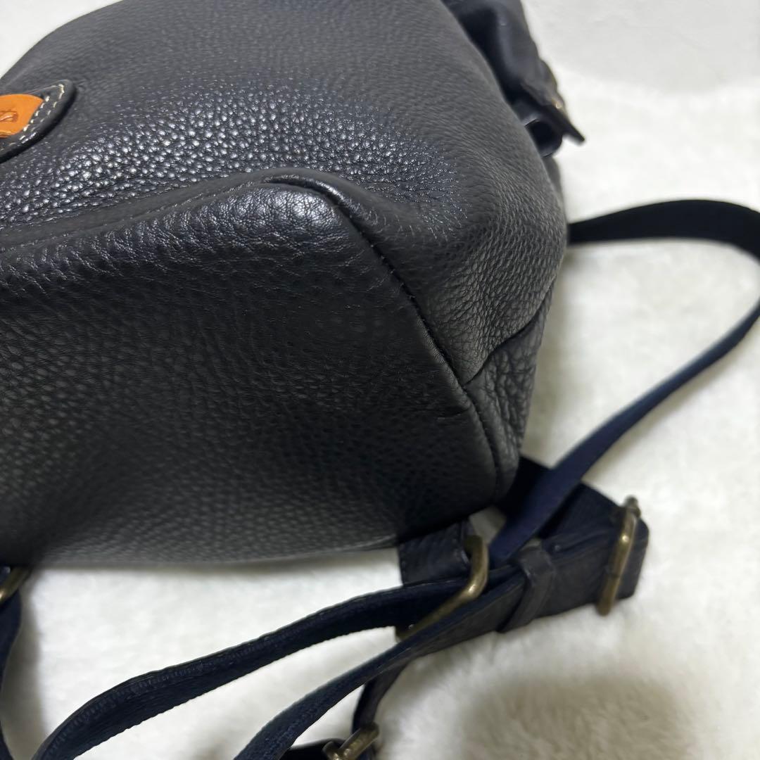 極美品⭐️Dakota シボ革　リュック ブラック レザー パッチ