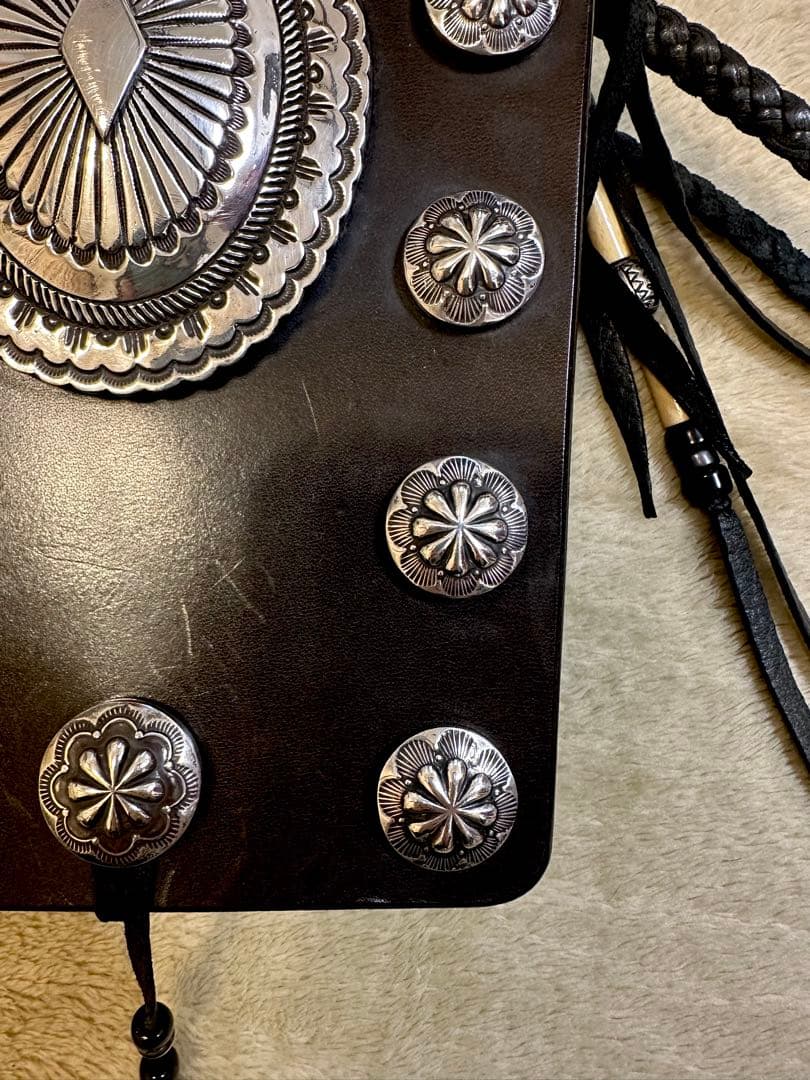 【Bigtwin】レザーコンチョ　メディスン　バッグ 美品