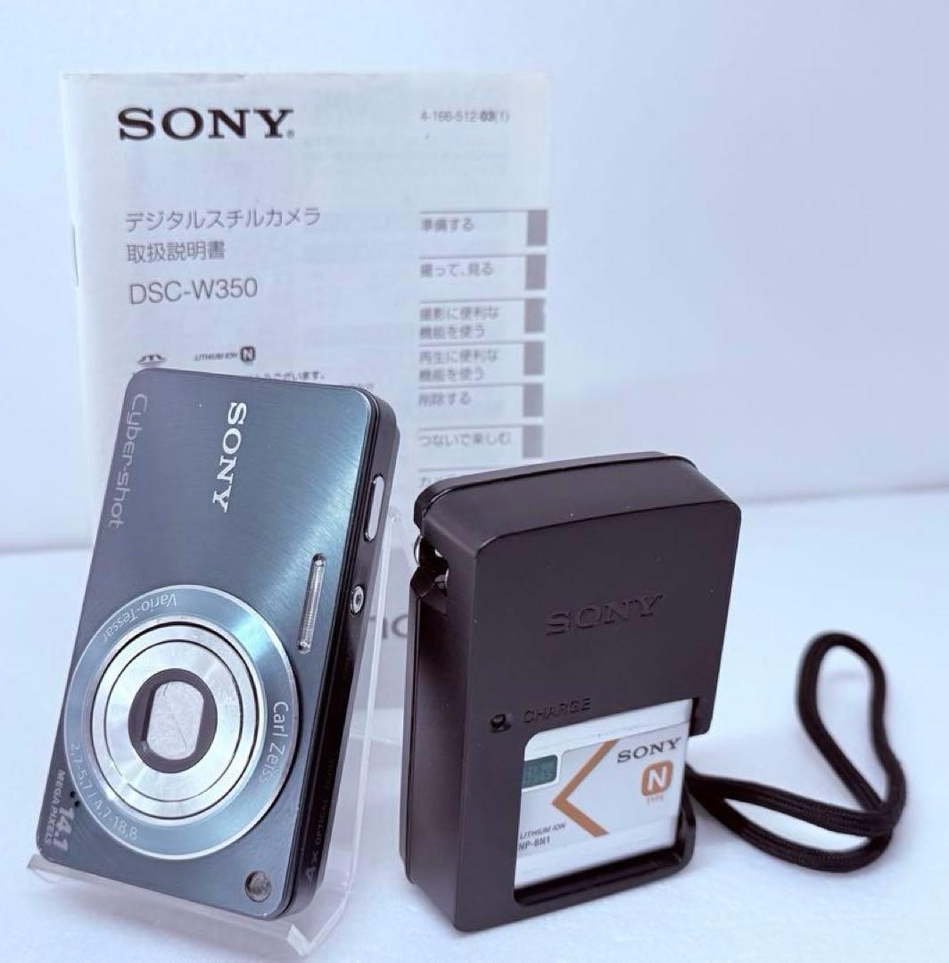 SONY Cyber-shot DSC-W350 ブルー 動作確認済 コンデジ