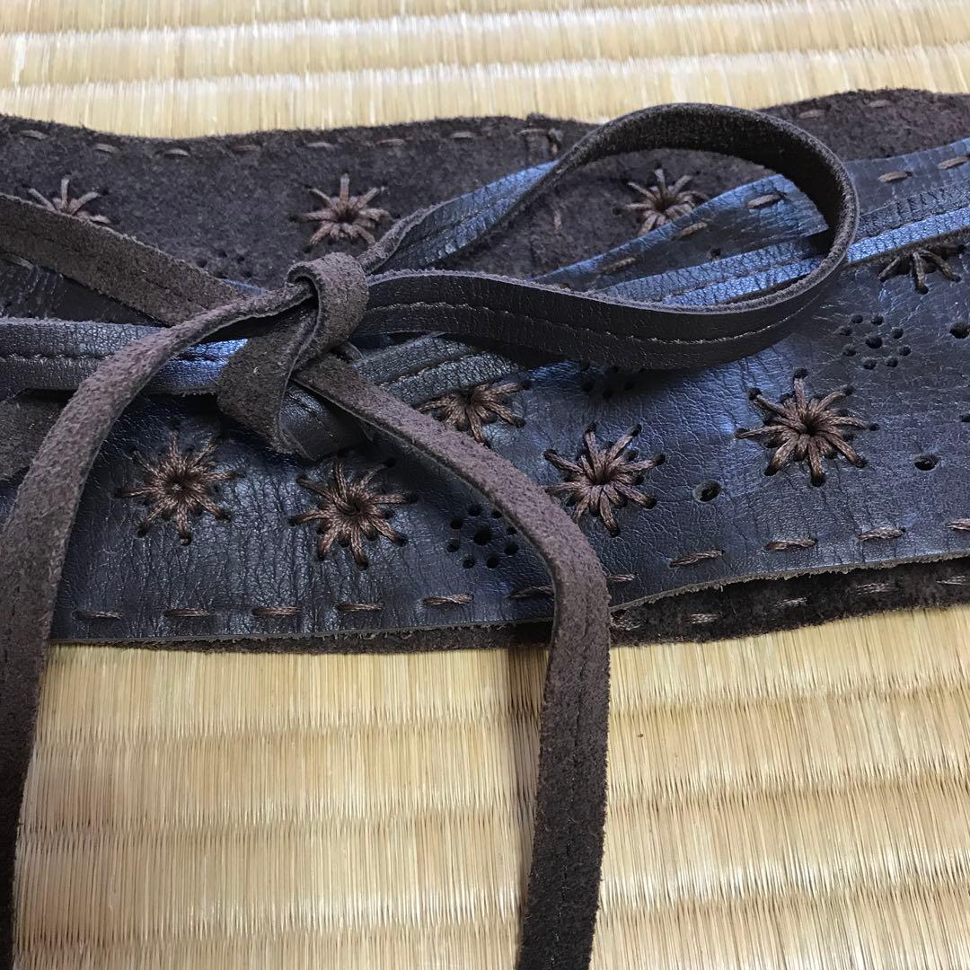 イッセイミヤケハート革ベルト。