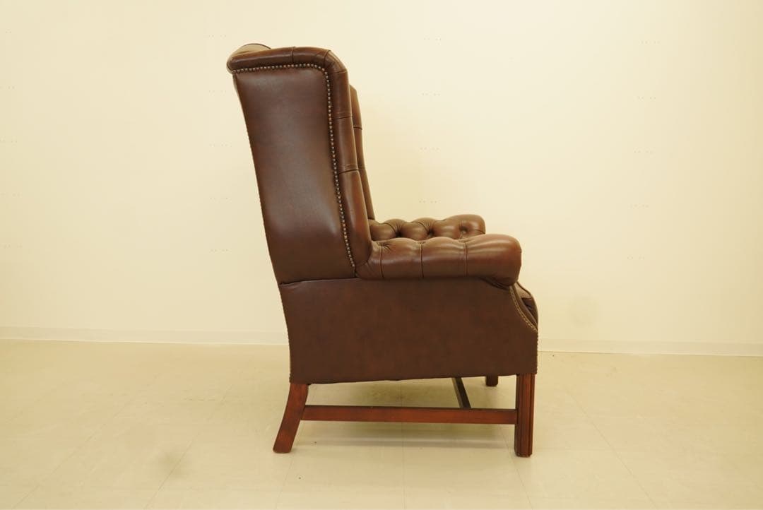 期間限定割引　英国　ヴィンテージ　チェスターフィールド　イギリス製ブラウン