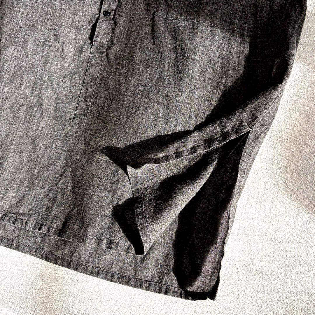 パドカレ pas de calais ▲∵コットンリネン　バンドカラーシャツ