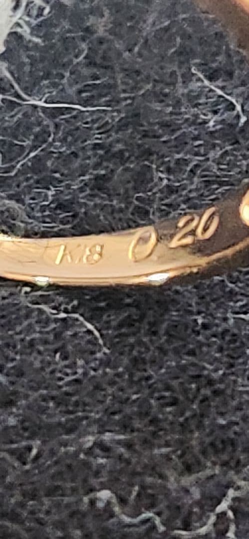 あ*プ様 k18,ダイア指輪‥レディースリング