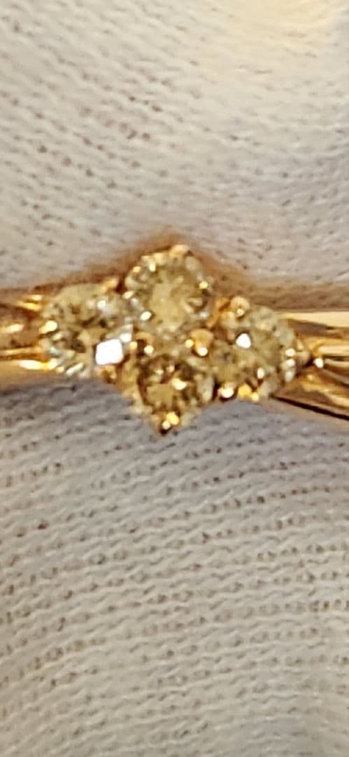 あ*プ様 k18,ダイア指輪‥レディースリング