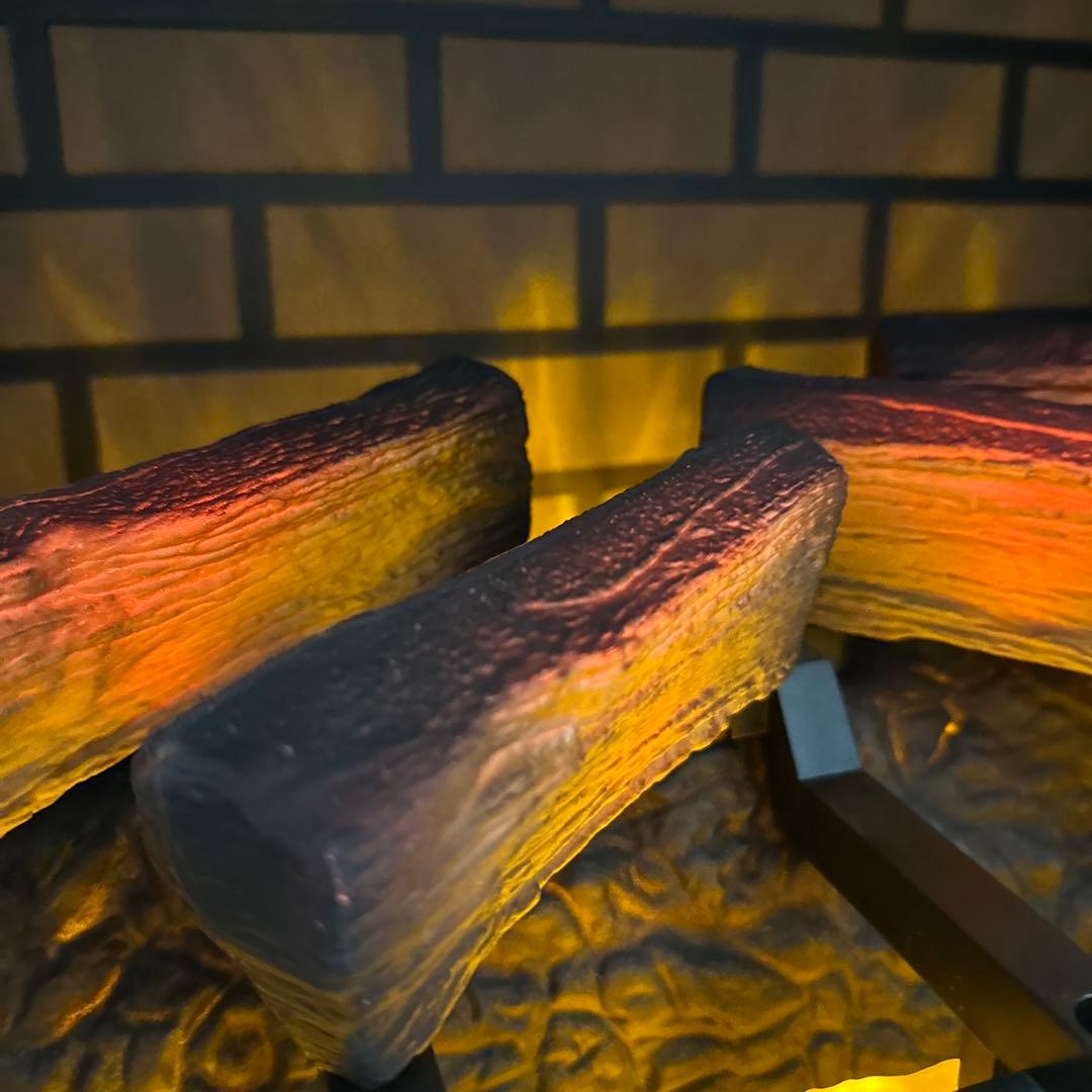 暖炉風 電気ストーブ ブラック