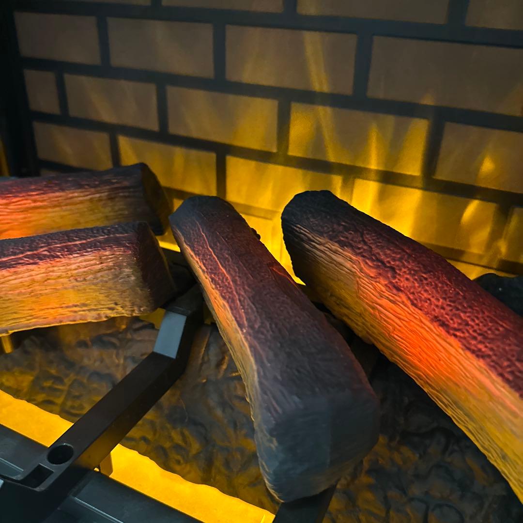 暖炉風 電気ストーブ ブラック