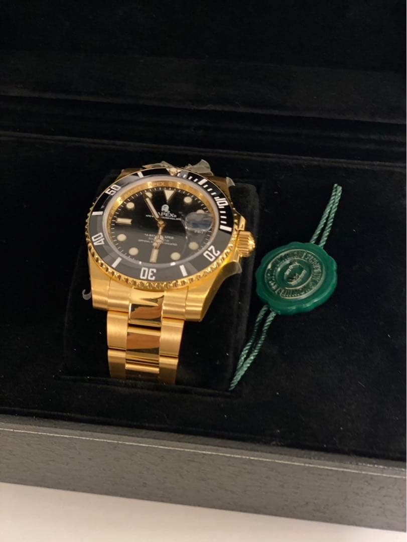 BAPE ゴールド ブラックダイヤル 時計