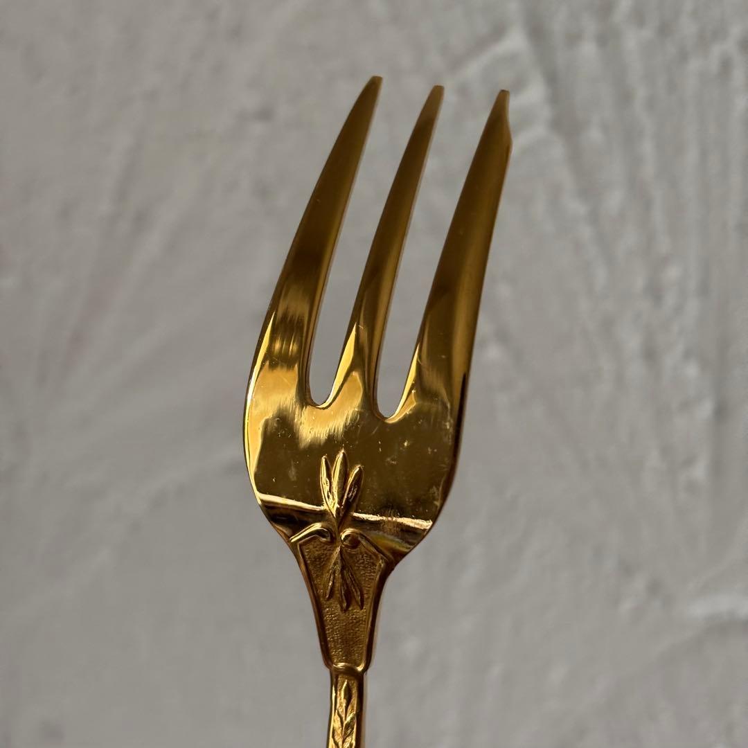 クリストフル ナターシャ 24金プレート デザートフォーク フランス 廃盤