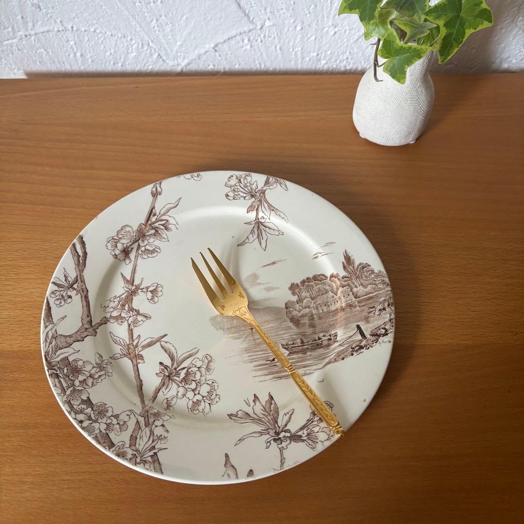 クリストフル ナターシャ 24金プレート デザートフォーク フランス 廃盤