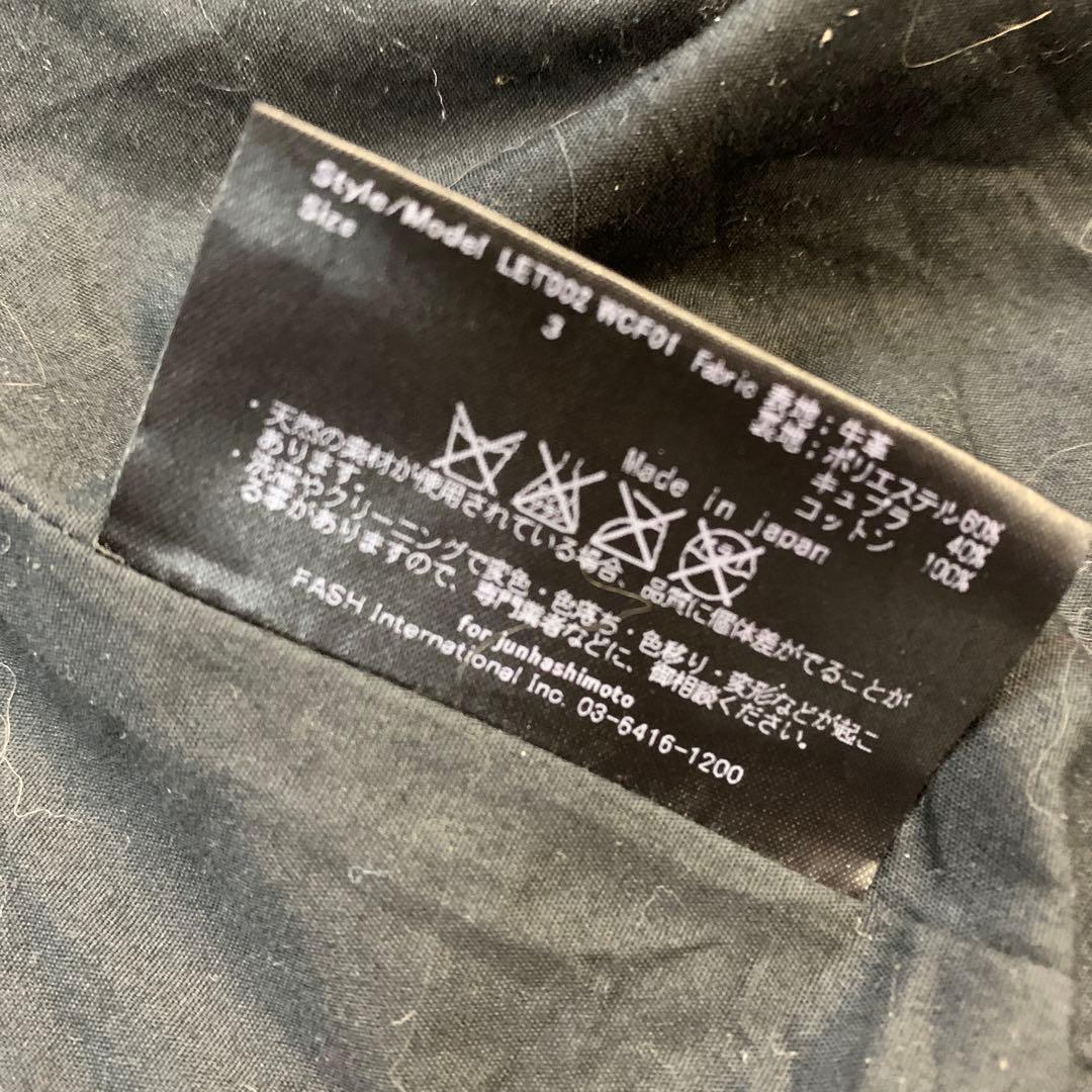 junhashimoto ブラックレザーシングルライダース　サイズ3