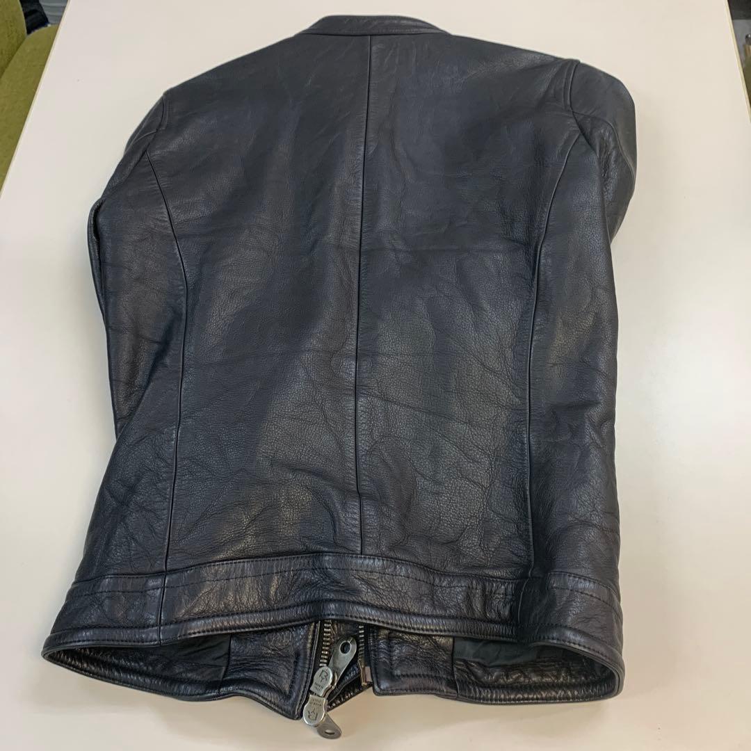 junhashimoto ブラックレザーシングルライダース　サイズ3