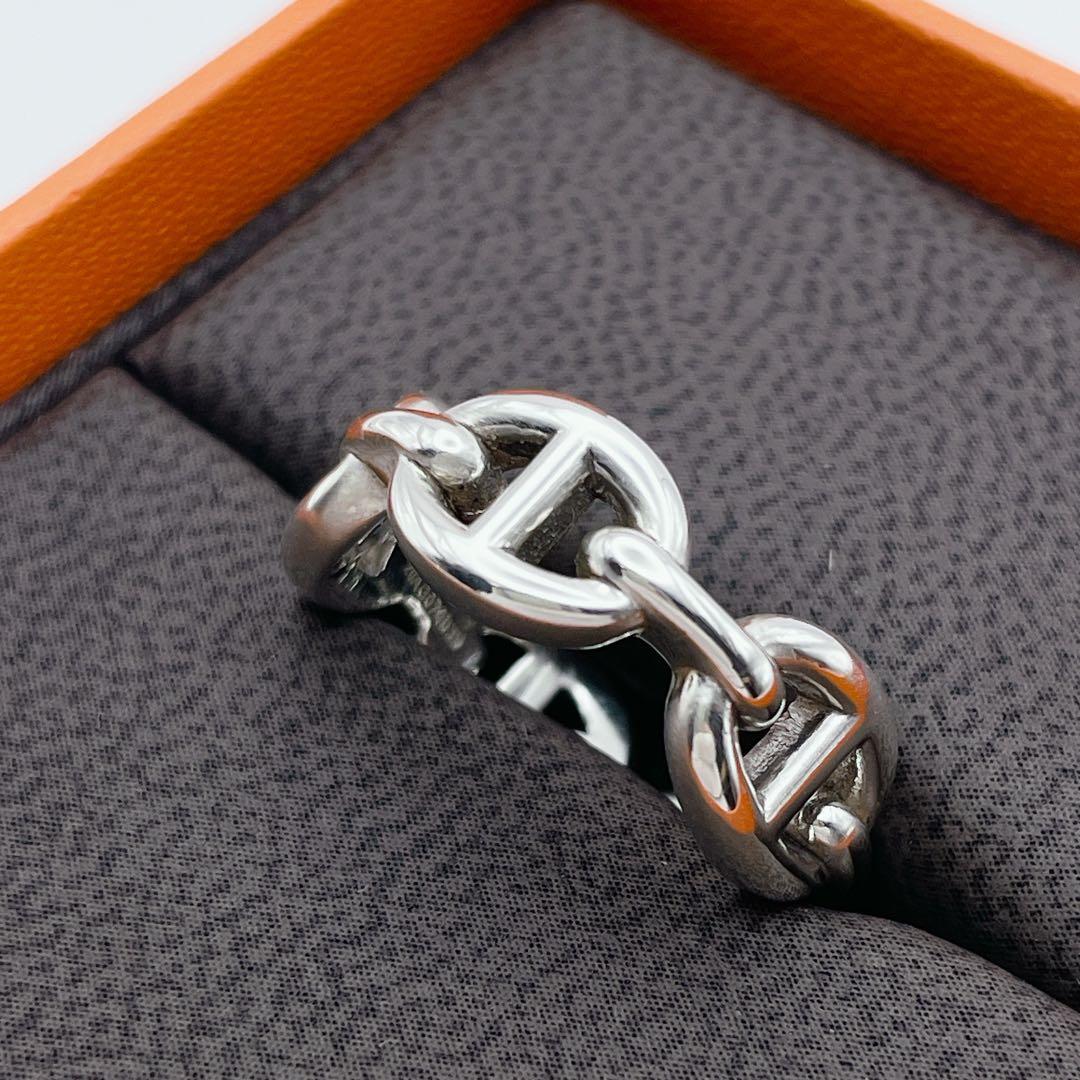 HERMES リング　シェーヌダンクル　アンシェネ　#50 シルバー925