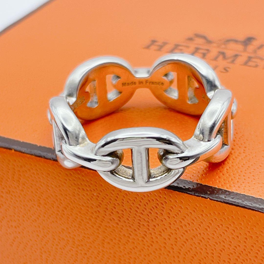 HERMES リング　シェーヌダンクル　アンシェネ　#50 シルバー925