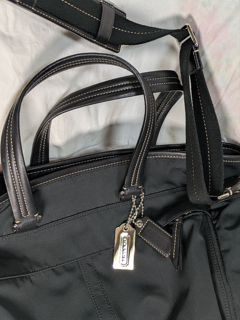 COACHコーチブラック ナイロン トートバッグ未使用品2weyビジネスバック
