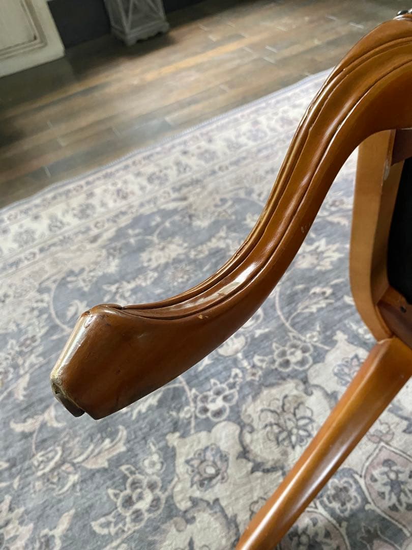 クラシック チェア バーガンディ2脚セット