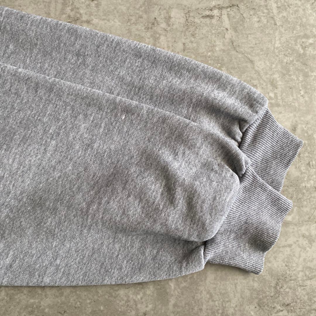 神シルエット無双カラー90sラッセル前V無地スウェットUSAX製XLグレー