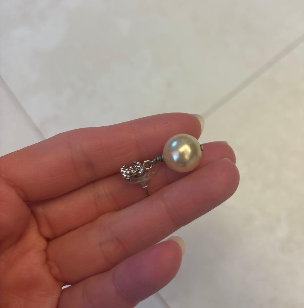 ちゃまめたろう　シャネル パール　片耳用ピアス