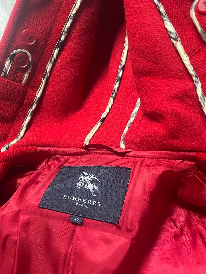 BURBERRY バーバリー ダッフルコート 赤