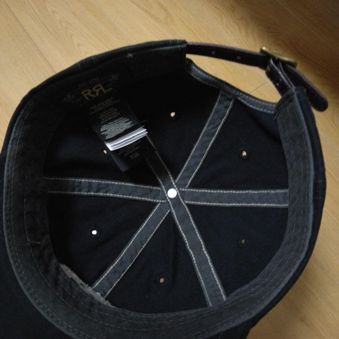 RRL 黒 ベースボールキャップ 調整可能