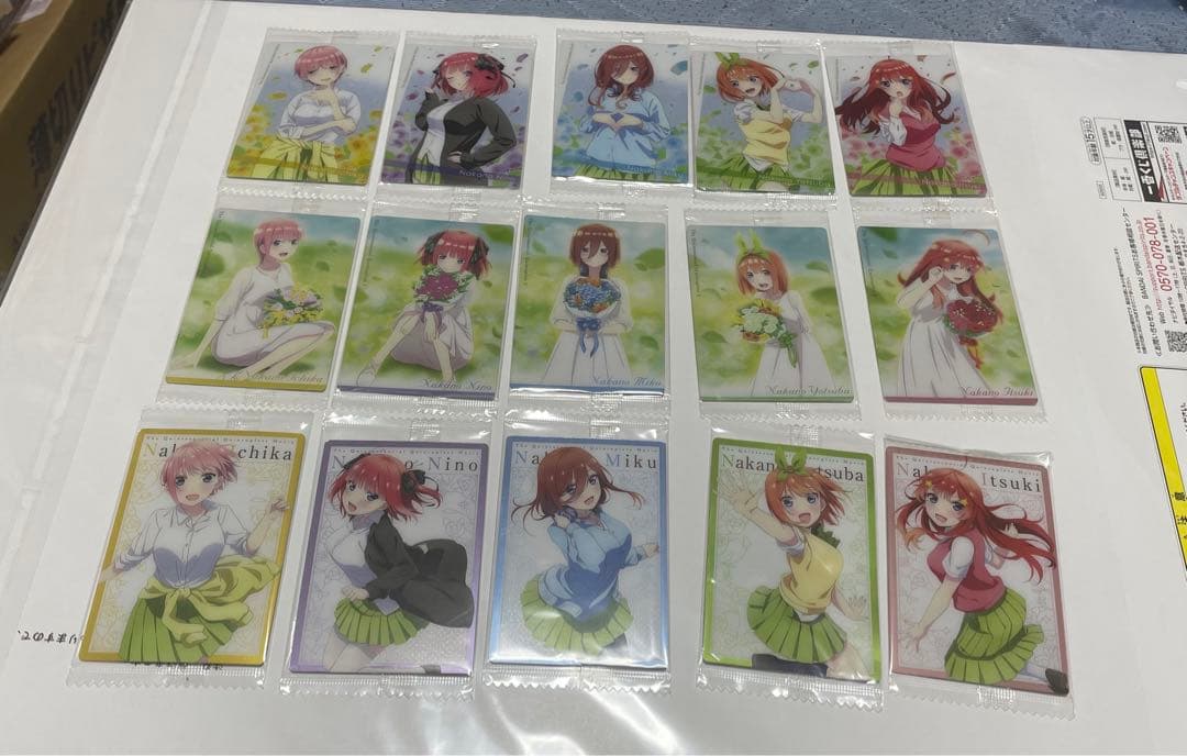 【バラ売り、複数購入可能】五等分の花嫁　ウエハース　五子85セット
