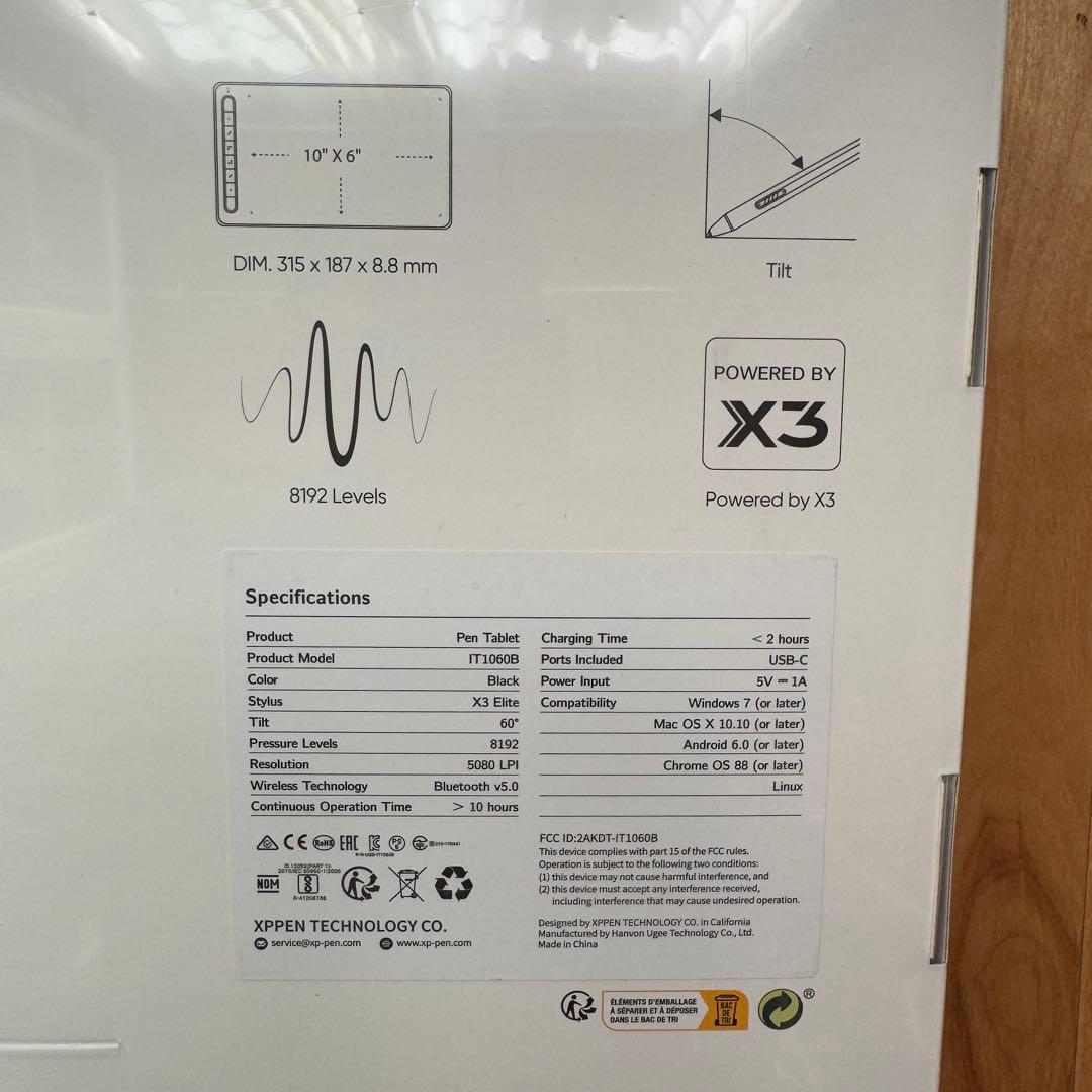 未使用 XP-PEN Deco LW Pen Tablet ペンタブ 板タブ 黒