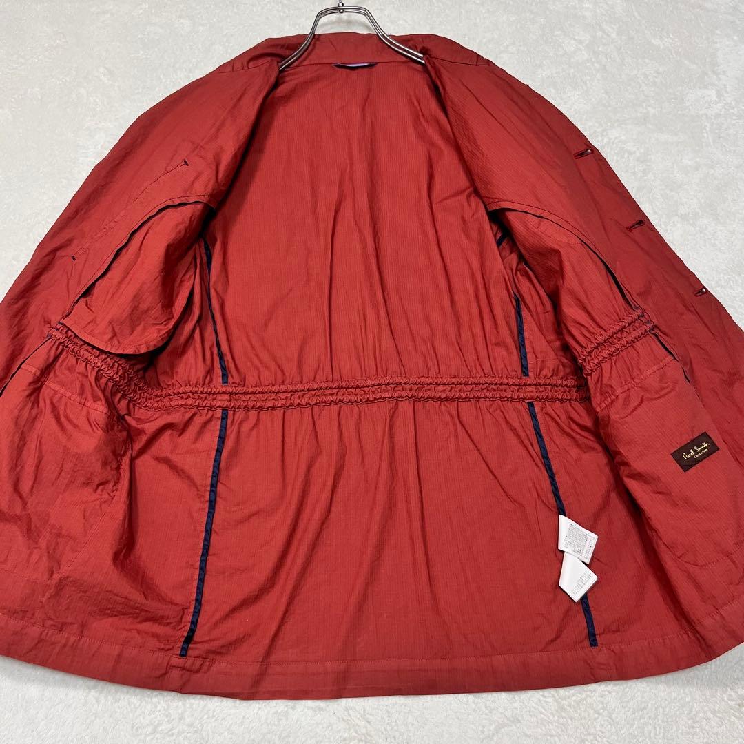 『ポールスミス コレクション』フィールドシャツジャケット ドローコード レッド