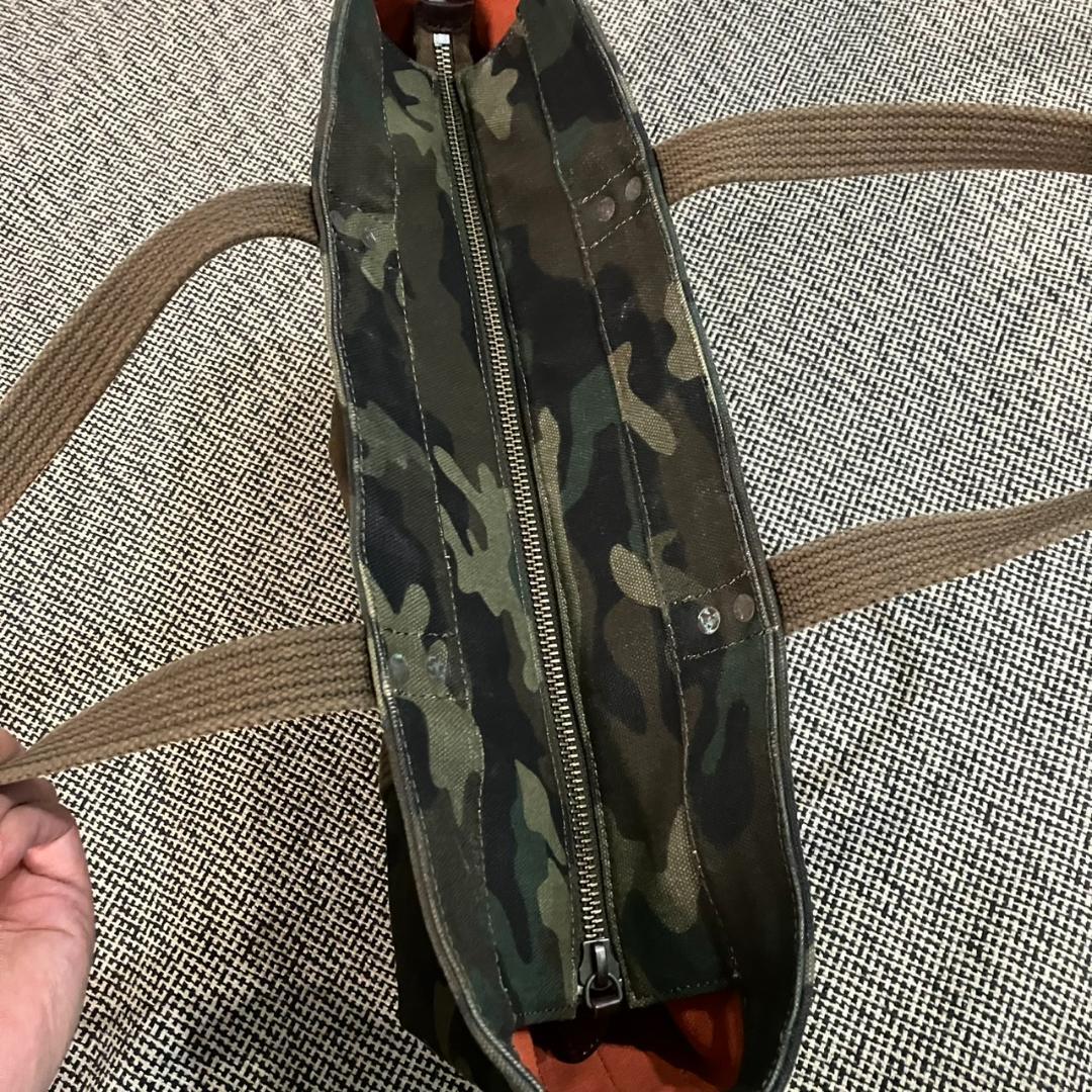 ポロラルフローレン キャンバス ビッグポニートートバッグ カモフラ 特大サイズ