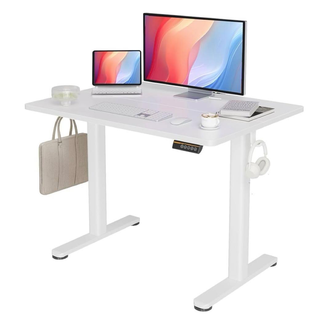 【値下げ中】【新品未開封】昇降式デスク　幅100cm*奥行き60cm ホワイト