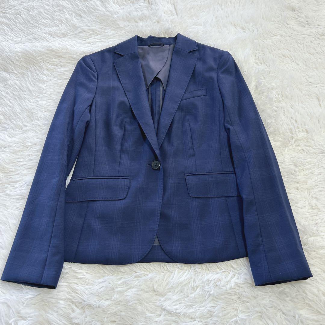 美品 スーツカンパニー REDA グレンチェック 高級スーツ3点セット 42